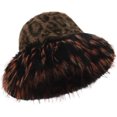 thumbnail image 5 of Womens Winter Warm Faux Fur Bucket Cossak Russian Style Bucket Hat Fuzzy Plush Fisherman Cap Windproof Ski Cap, 5 of 14