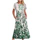thumbnail image 2 of Vestido de Manga Corta para Mujeres Vestido de Verano de Cuello Redondo Impreso, Poliéster de Tamaño Verdadero Diario Y Vestido de Fiesta, 2 of 5