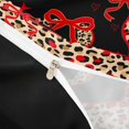 thumbnail image 3 of Manfei Leopard Print Personalized Initial B Queen Duvet Cover Set for Girls,Vintage Red Bow Bedding for Women Teens,Black Reversible,Ultra Soft Home Decor,3 Pieces,No Comforter, 3 of 5