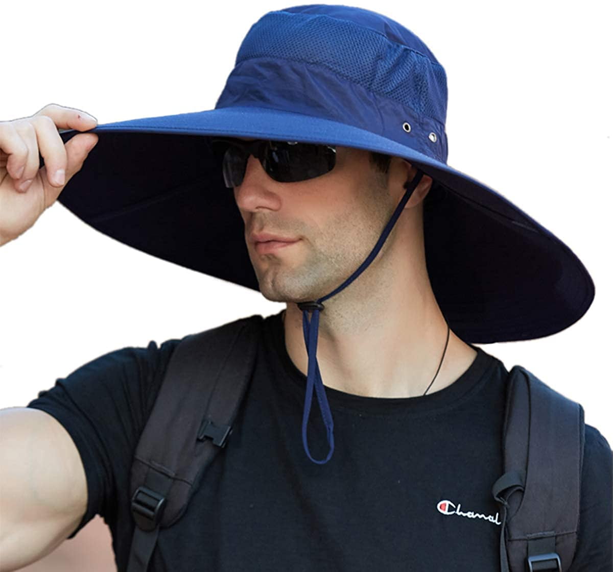 Camping Waterproof Bucket Hat for Fishing Hiking Super Wide Brim Sun Hat-UPF50 