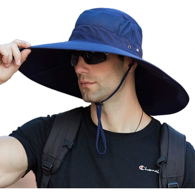 Chapeau Seau à Large Bord UPF50+ Imperméable pour Pêche Randonnée Camping