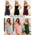 thumbnail image 4 of Womens Sleeveless Nightgown O Neck Sleeveless Sleep Dress Spaghetti Strap Racerback Pajama Dress Women's Cami Chemise Nightdress, S-XXL, 4 of 18