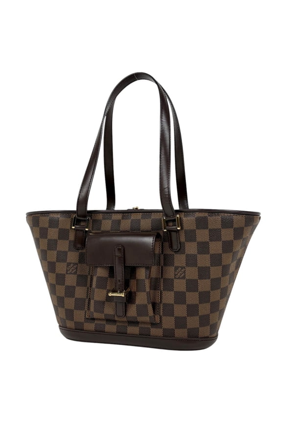 Pre-Owned Louis Vuitton Manosque PM Shoulder Bag, Trapezoid Handbag, Damier Brown, N51121,...
