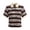 Brown, variant on Daznico Women's Striped Polo Shirt Short Sleeve Button Down Collared Casual Summer Lightweight Tops for Work Daily Wear,S
