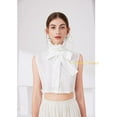 thumbnail image 3 of LoudSung Fake Collar Ruffle False Collar Matched Wrist Cuffs Sets Detachable Half Shirt Blouse Dickey Elegant for Women Girls, 3 of 7