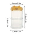 thumbnail image 3 of Kitchen Sealed Travel Bottle, Camping Portable Seasoning Jar, Plastic Material, Two Layer Design, Detachable for Spices, Condiments, and Liquids, 2 Pack, Yellow, by FAJHHA, 3 of 8