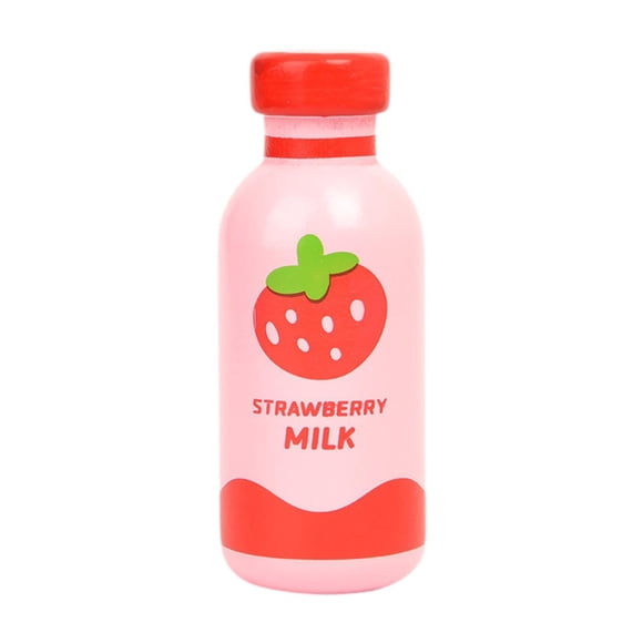 Juguetes con forma de botella para beber: juegos de rol, educación infantil temprana, juguetes de aprendizaje, Leche de fresa