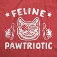 thumbnail image 2 of Womens Feline Pawtriotic T Shirt Funny Pet Cat 4th of July Graphic Novelty Tee Womens Graphic Tees, 2 of 9