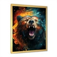 thumbnail image 2 of Designart "Expressionist Grizzly Bear Representation I" Animals Bear Picture Framed Canvas Prints, 2 of 5