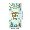 thumbnail image 3 of LUUFILx Sweet Baby Boy Backdrop Banner with Cute Teddy Bears Hearts Stars for Baby Shower Nursery Photography Props Decorations Party Supplies Background, 3 of 6