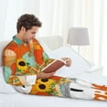 thumbnail image 6 of Lsque Hello Fall Farm Truck Pattern Long Sleeve Pajama Set for Men - Soft 2-Piece Sleepwear and Loungewear Set with Pockets, Comfy Nightwear-X-Large, 6 of 7
