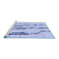 thumbnail image 2 of Ahgly Company Machine Washable Indoor Rectangle Solid Blue Modern Area Rugs, 2' x 5', 2 of 4