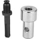 thumbnail image 4 of Adaptador de broca, adaptador de broca a conector de tornillo de tierra, vástago redondo a vástago redondo 2 hoyos 2, conector de taladro de tierra para brocas, 4 of 5