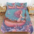 thumbnail image 2 of Ocean Mermaid Coral Bedding Sets Twin Duvet Cover 3 Piece Cute Bed Set for Boys Girls Kid, 2 of 6