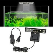Senzeal X3 Libra Aquarium Fish Tank Light US 6W 12 LED Aquarium Planted Clip Lamp 600LM for 8-15 Inch Fish Tank White LED Lighting