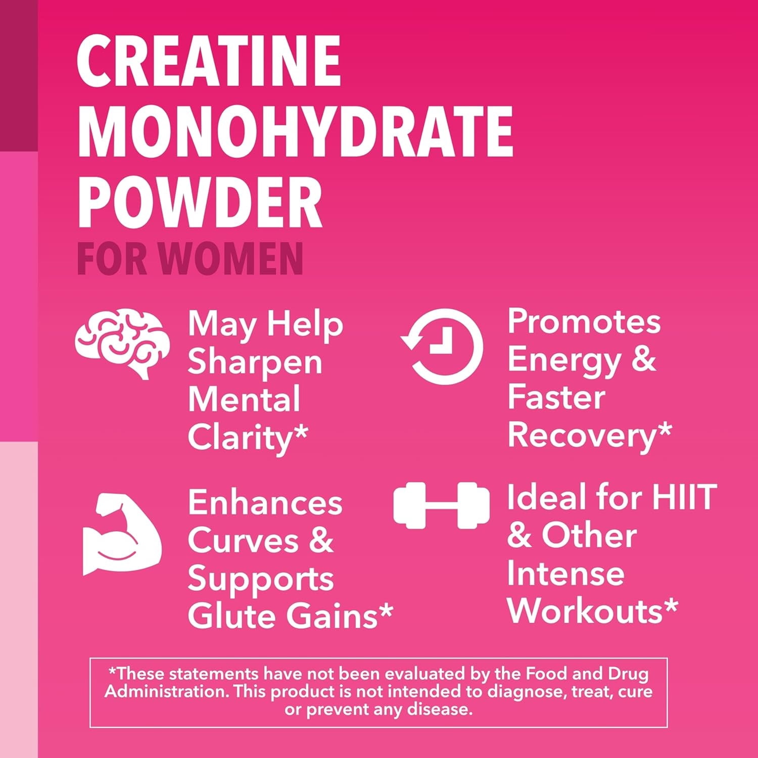 Havasu Nutrition Micronized Creatine Monohydrate Powder for Women, Unflavored, 10.6 oz (100 Servings)