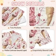 thumbnail image 4 of FORMRS Kids Short Sleeve Top and Pants Pajama Set Unisex Satin 2-Piece Sleepwear, Sizes 5-6Y, Pink Ice Cream Pattern, 4 of 8
