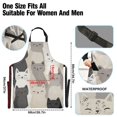 thumbnail image 3 of Yayeee Chief Kitchen Apron with Pockets for Cooking Water Resistant Unisex Adjustable Neck Strap, Beige Cute Cats, 3 of 7