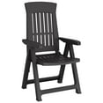 thumbnail image 3 of vidaXL Garden Reclining Chairs 2 pcs Anthracite PP, 3 of 5