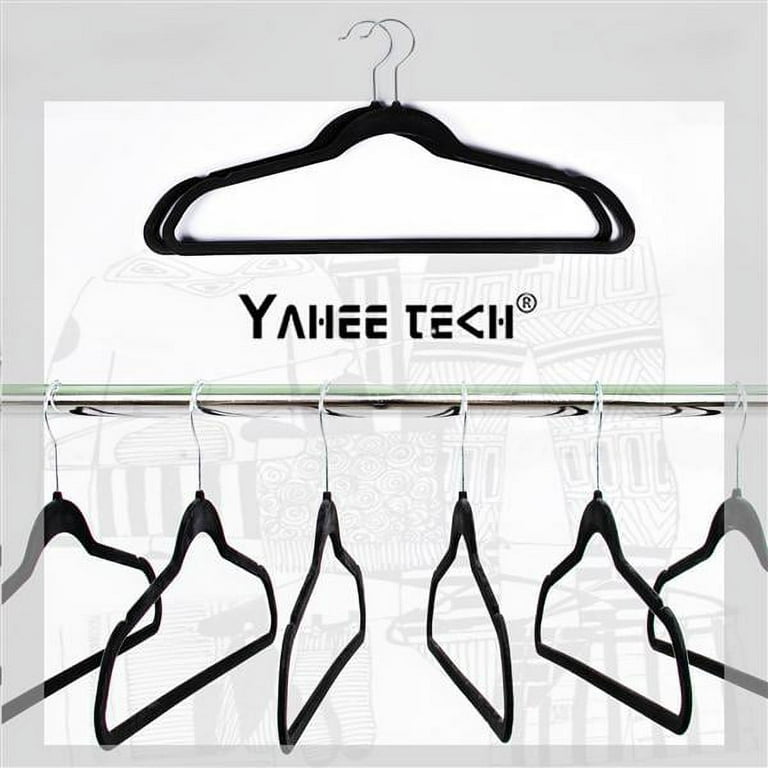 Yaheetech Non Slip Velvet Clothing Hangers, 100 Pack, Black