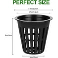 thumbnail image 2 of 100Pcs Grow Orchids Wide Lip Universal Hydroponics Cups Planting Mesh Pot Soilless Net Basket Slotted Container Colonization Black, 2 of 4