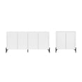 thumbnail image 1 of Abbey Buffet Moderne 2 Pcs et Armoire d'Appoint, Blanc, 1 of 15