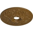thumbnail image 3 of Ekena Millwork 23 7/8"OD x 4"ID x 2 1/8"P Ashley Ceiling Medallion (Fits Canopies up to 4 3/4"), Hand-Painted Smokey Topaz Crackle, 3 of 6