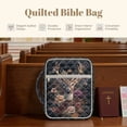 thumbnail image 7 of Xixirimido Quilted Bible Cover Case for Women Men Large Carrying Bag Book Tote Bags with Handle Bible Study Supplies Christian Gifts, Elk Vintage Roses Pattern, 7 of 7