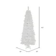 thumbnail image 3 of Vickerman 6.5' White Salem Pencil Pine Artificial Christmas Tree, 300 Clear Dura-lit Incandescent Lights, 3 of 6