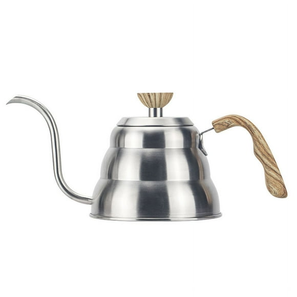 Cafetera de mano para exteriores, olla de acero inoxidable para nubes, olla para acampar con agua hirviendo, cafetera de mano