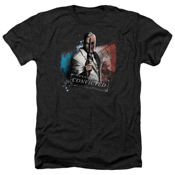 Arkham City - Two Face - Heather Short Sleeve Shirt - Medium