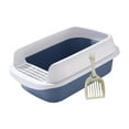 thumbnail image 2 of Milaget Cat Litter Box Potty Toilet High Sided Bedpan Semi Closed Removable Anti Large Blue, 2 of 9