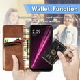 thumbnail image 3 of Wallet Case for T-Mobile REVVL 6 Pro 5G, Magnetic Faux PU Leather Kickstand Flip Cover with Card Holder Slots Shockproof TPU Shell Embossed Pattern Folio Case for T-Mobile REVVL 6 Pro 5G, Brown, 3 of 6