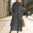 thumbnail image 6 of Iyufng Summer 2 Piece Outfit Set Women's Cardigan and Long Dresses Casual Set, 6 of 9