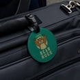 thumbnail image 5 of Free Bear Hugs Funny Humor Round Leather Luggage Card Suitcase Carry-On ID Tag, 5 of 8