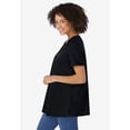 thumbnail image 3 of Woman Within Plus Size Perfect Short-Sleeve Keyhole Tee, 3 of 6