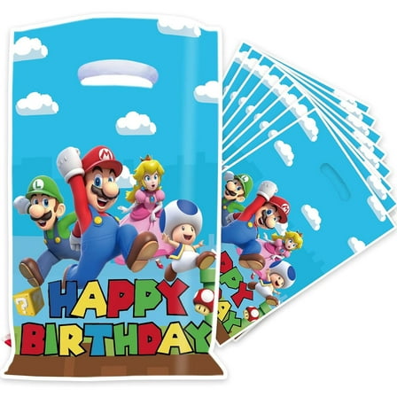 30Pcs Mario Birthday Party Gift Bags,Candy Bags, Mario Birthday Party Supplies Decorations