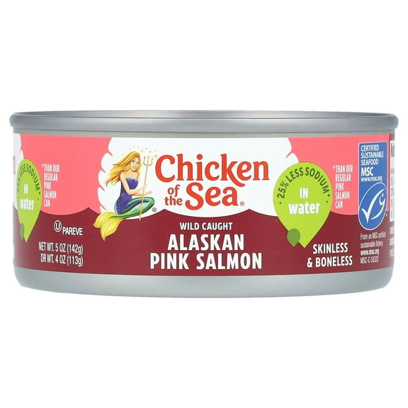 Chicken of the Sea Wild Caught Alaskan Pink Salmon in Water, 5 oz (142 g)