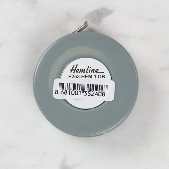 Hemline Automatic Tape Measure Grey 150cm/60 inch - 253