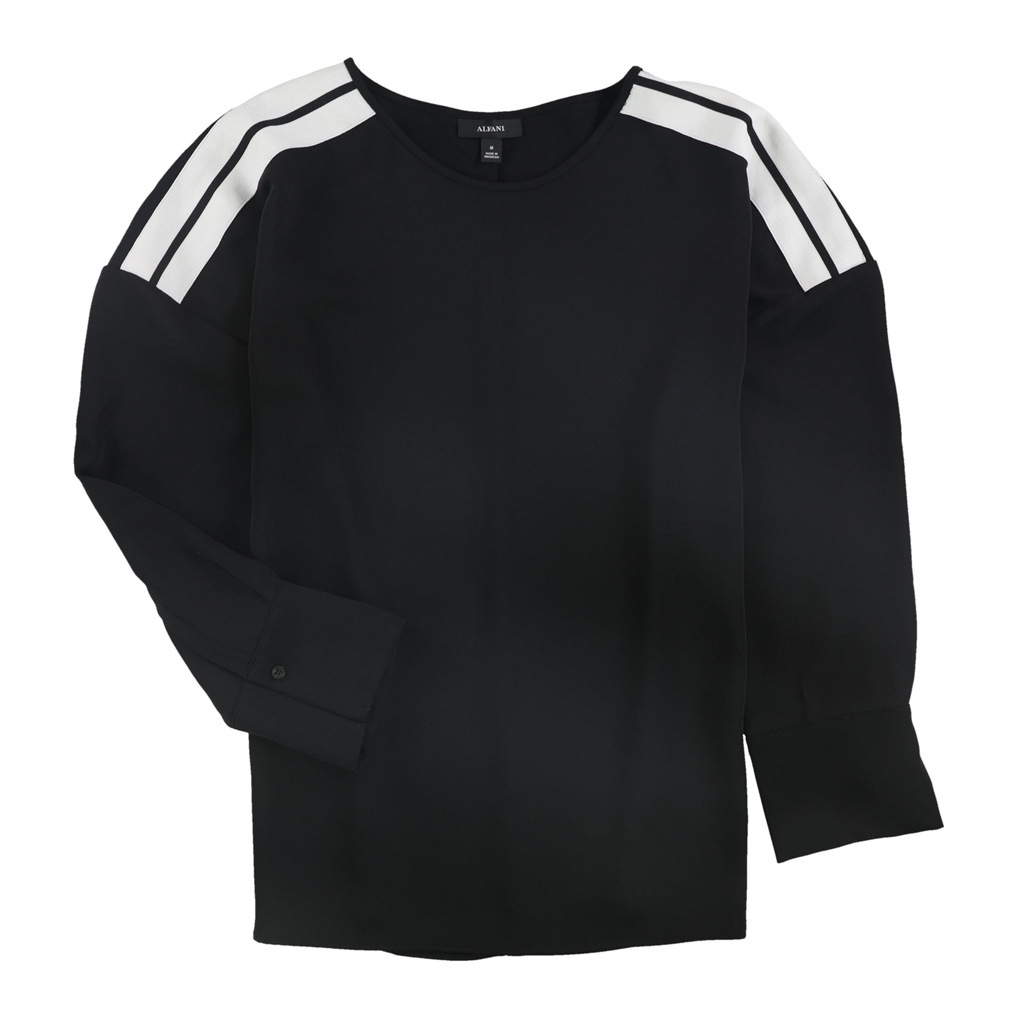 alfani black and white top