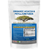 Organic Acacia & Psyllium Husk Fiber Powder - Premium Blend for Digestive Wellness - 1.5 lbs (24oz)