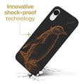thumbnail image 3 of Wood phone case for iPhone XR compatible protective cell phone cover shockproof slim fit laser engraved Antarctic Penguin design Black wood case for Men & Women by CaseYard, 3 of 7