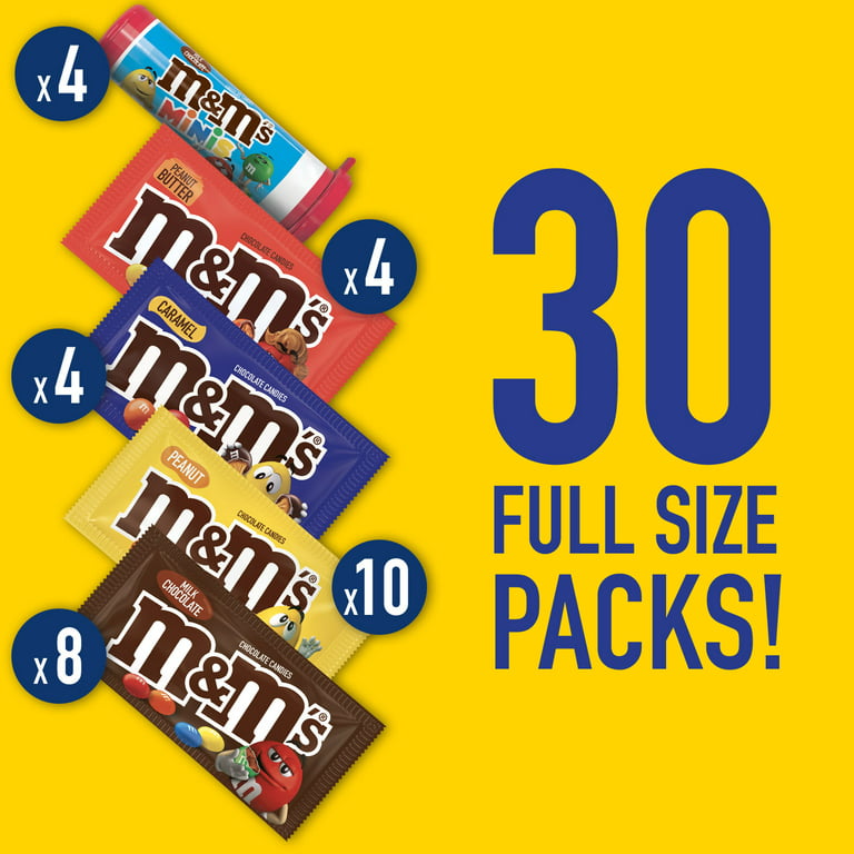  M&M's Chocolate Variety Pack 30 Full Size Packs