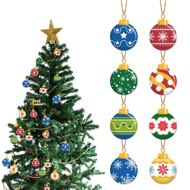 Bolsas de Navidad luces de rbol decoracin de Navidad, 1.18 pulgadas adornos de Navidad para rbol de Navidad, cojn de rbol de Navidad, decoracin de fiesta de Navidad, luces de Navidad de