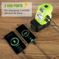 thumbnail image 5 of 2usb Adapter Spotlight 200lm Led Work Light For Ryobi 14.4v-18v Li-ion Battery, 5 of 5