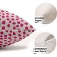 thumbnail image 3 of Hot Pink Cream Pillow Covers 12x20 Set of 2 Boho Design Polka Dot Throw Pillows Modern Brush Strokes Print Decorative Outdoor Pillowcase Lumbar Cushion Cover Linen Pillow Case for Home Sofa Couch Bed, 3 of 6