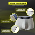 thumbnail image 5 of Ham&Sam Men's Boxer Brief Bamboo Rayon Soft Comfortable Underwear Trunks for Men (5 Pack ,Grey), 5 of 6