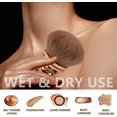 thumbnail image 4 of 74mm Wide-headed Kabuki Brush For Bronzers Blend Self Tanning Applicator, Oval Face Leg Makeup Brush With Drawstring Bag，Makeup Brush For Self Tanner, Self Tan Back Applicator, 4 of 5