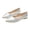 Silver, variant on AUDeals Womens Elegant Hollow Cloth Flats Breathable Mesh Non Slip Casual Single Shoes (Silver, 40)
