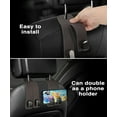 thumbnail image 5 of Luxurious Leather Car Purse Holder Hooks - 2PCS Multifunctional Headrest Hangers for Seat Back Storage (Brown), 5 of 12